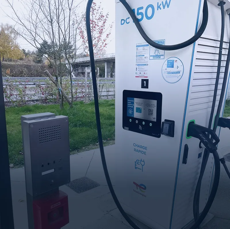 Electric charging station with intercom device