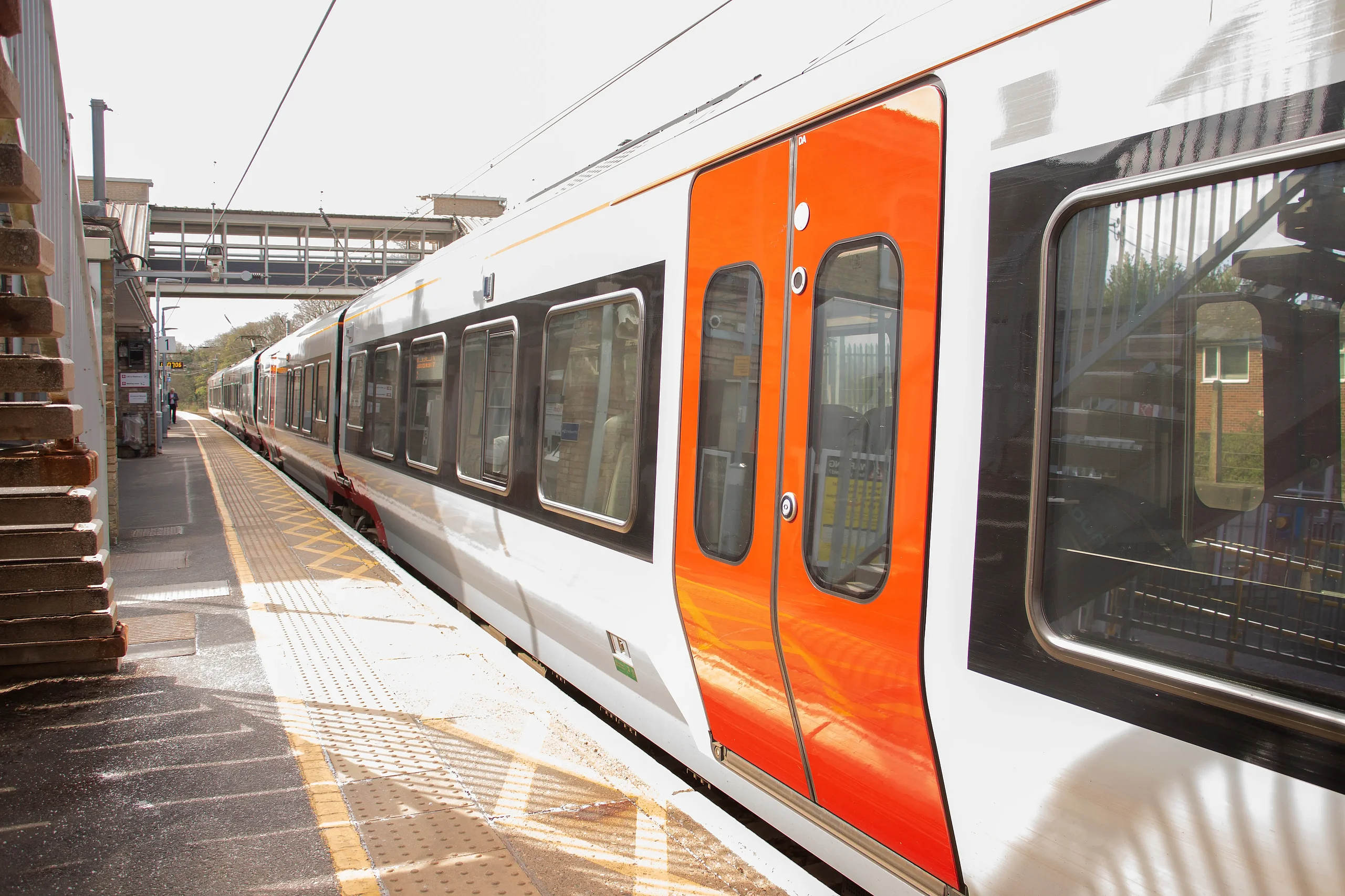Passenger train at railway station